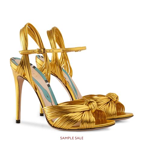 gucci gold sandals